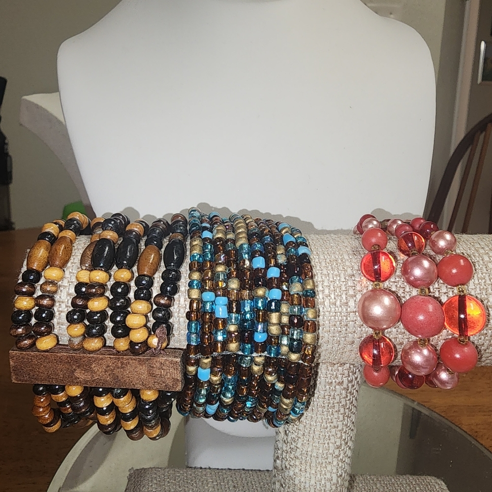 Multicolor Beaded Bracelet 3 Pc. Set